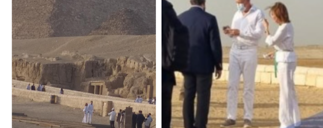 Poze din Egipt cu Iohannis în vizită la piramide. Keops i-a transmis „La mulți ani!” pentru Raluca Turcan