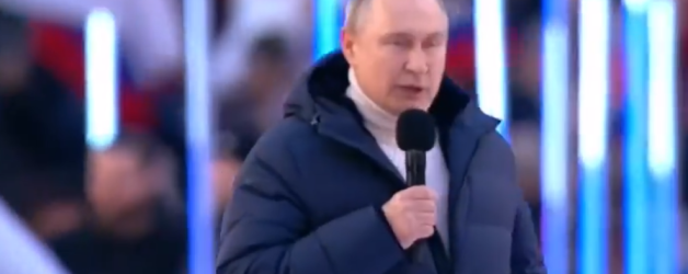 Vladimir Putin, cenzurat de televiziunile rusești fiindcă a zis din greșeală „război” în discursul de pe stadion